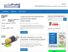 Tablet Screenshot of laprofematematica.com
